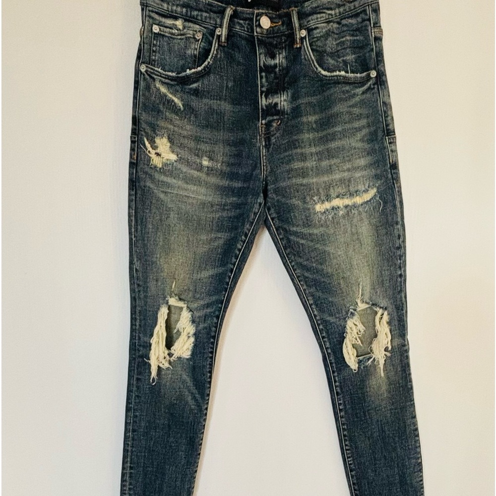 Purple blue denim